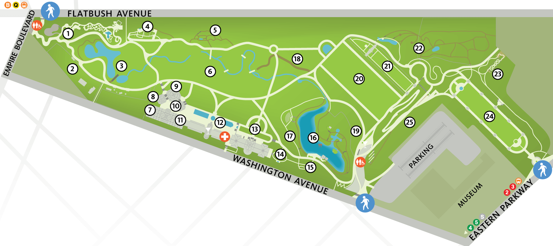 A map of Brooklyn Botanic Garden